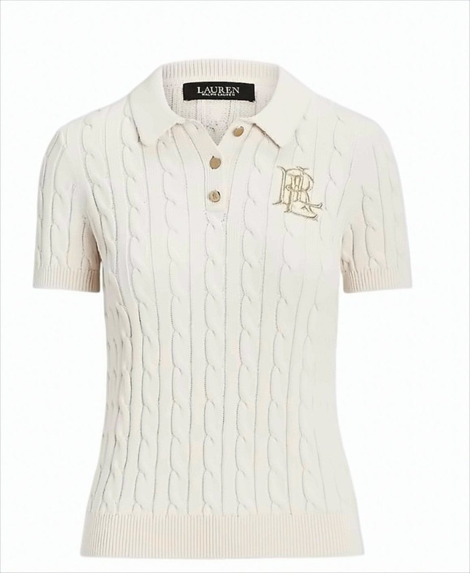 Polo Ralph Lauren Cable-Knit Cotton Polo Shirt