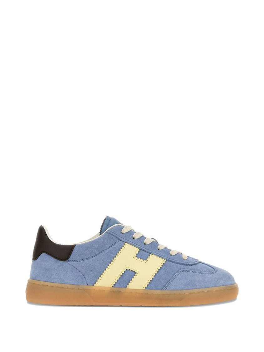 Hogan Clear Blue Leather Hogan Sneakers With Contrasting Logo
