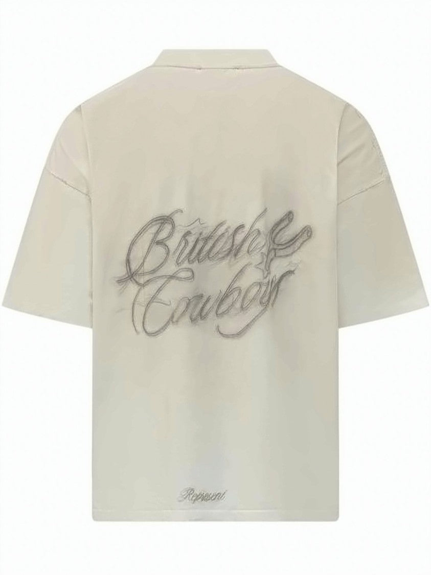 Represent Relaxed-Fit Graphic T-Shirt With Bull Skull Motif
