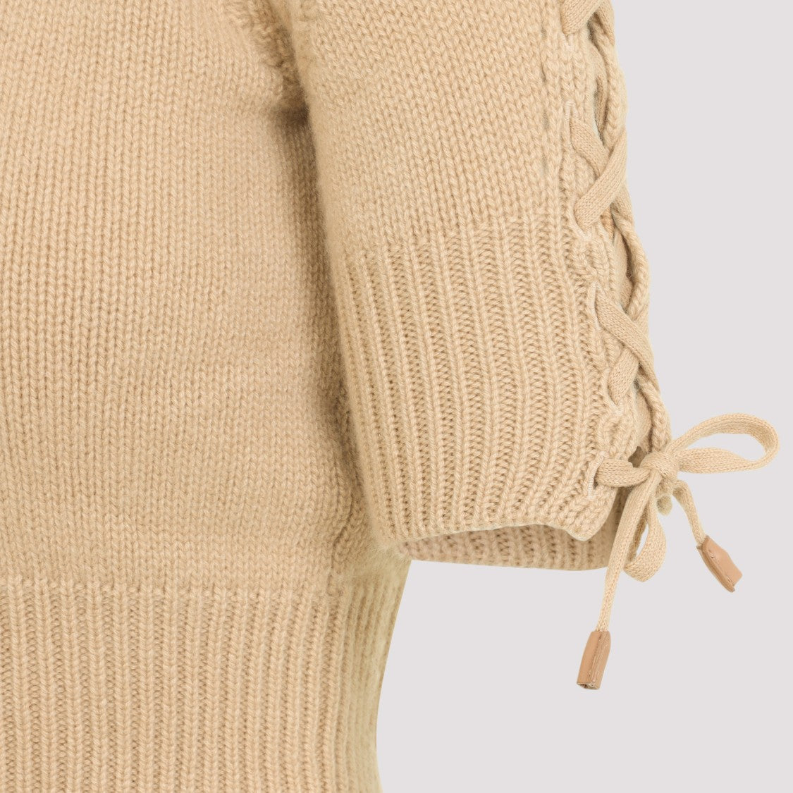 Ermanno Scervino Knit Beige Cashmere Pullover