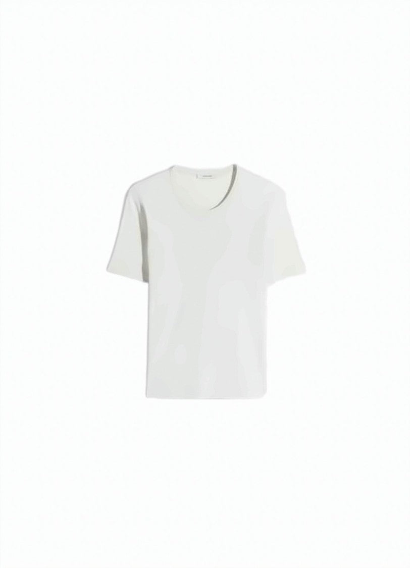 Lemaire White Short-Sleeved T-Shirt With Boxy Fit