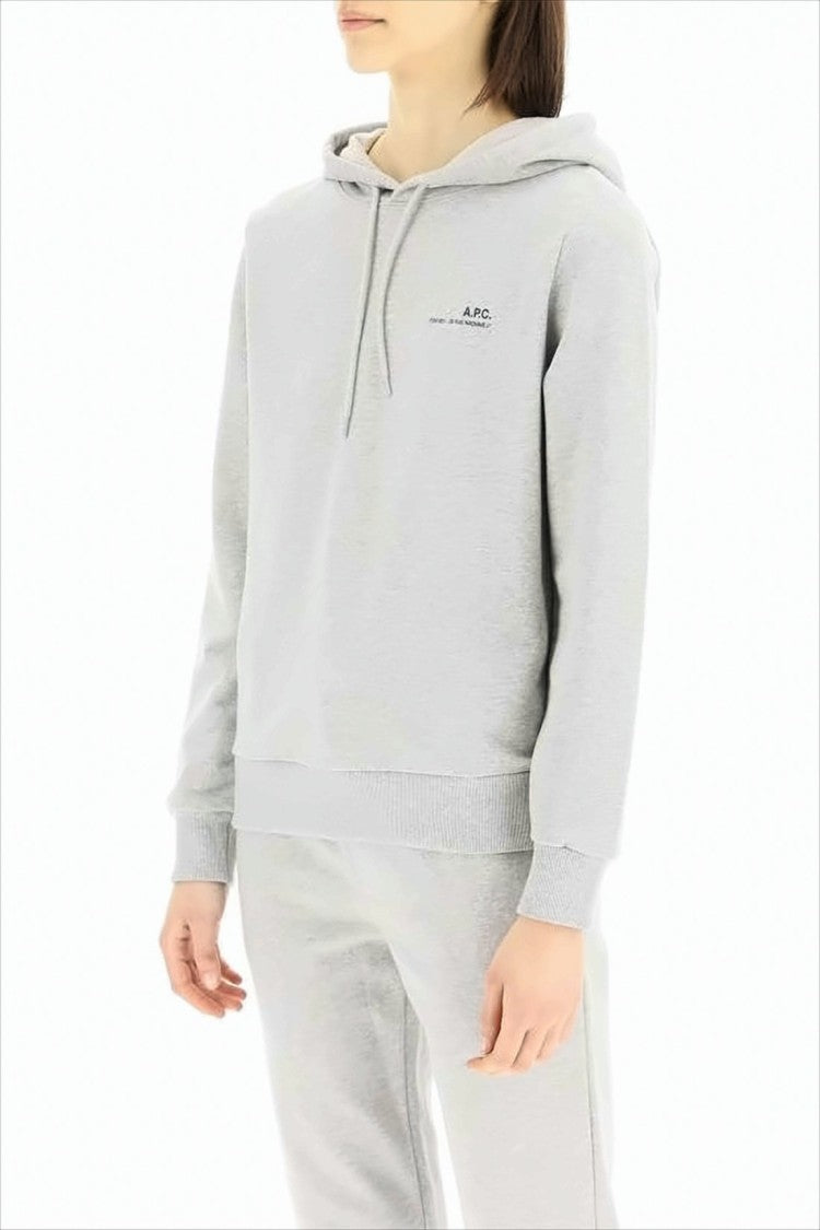 A.P.C. Light Grey Hooded Sweatshirt With Drawstring