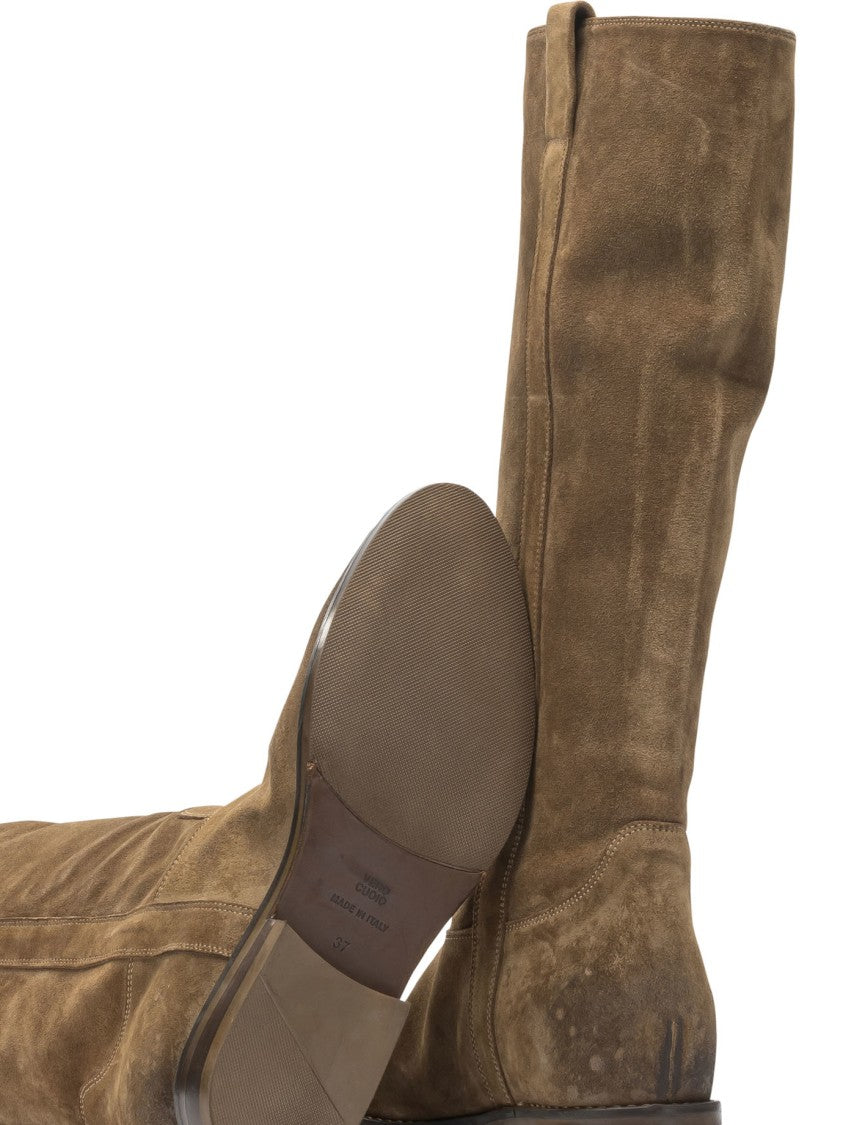 Strategia Suede Leather Ankle Boots