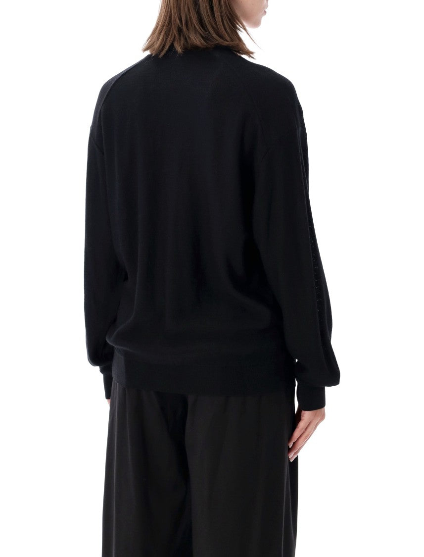 Lemaire Twisted Detail Cardigan With Deep V-Neckline