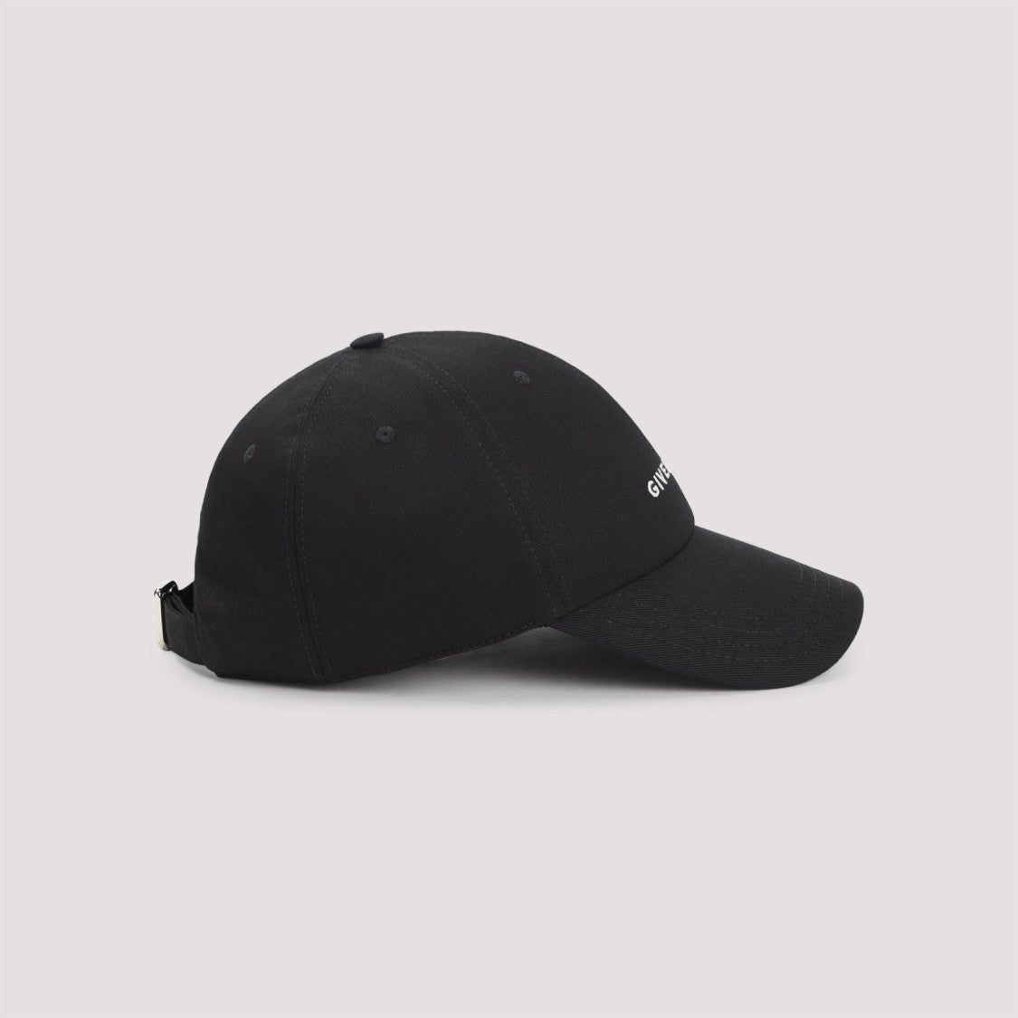 Givenchy Black Cotton W Curved Cap