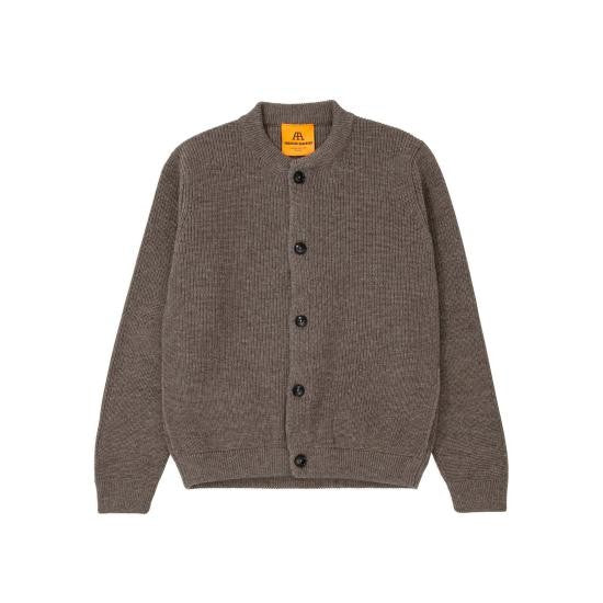 Andersen-Andersen Button-Up Merino Wool Cardigan With Textured Ribbing