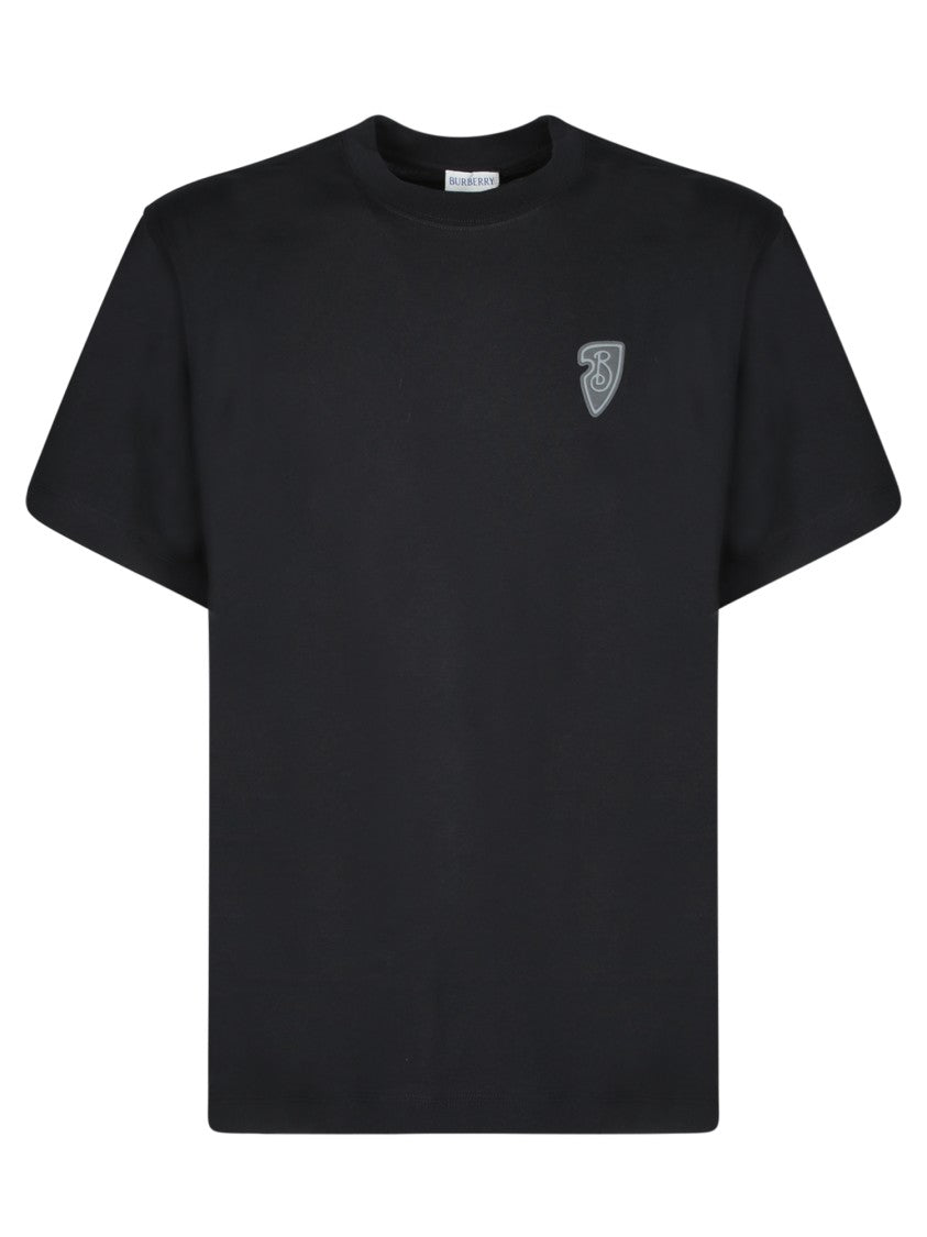 Burberry Black T-Shirt With Subtle Logo