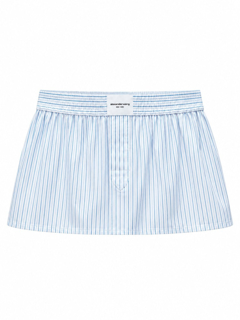 Alexander Wang Multicolour Striped Cotton Mini Shorts