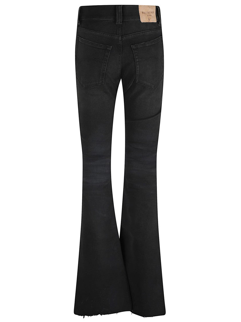 Balenciaga Mid Rise Cotton Denim Jeans