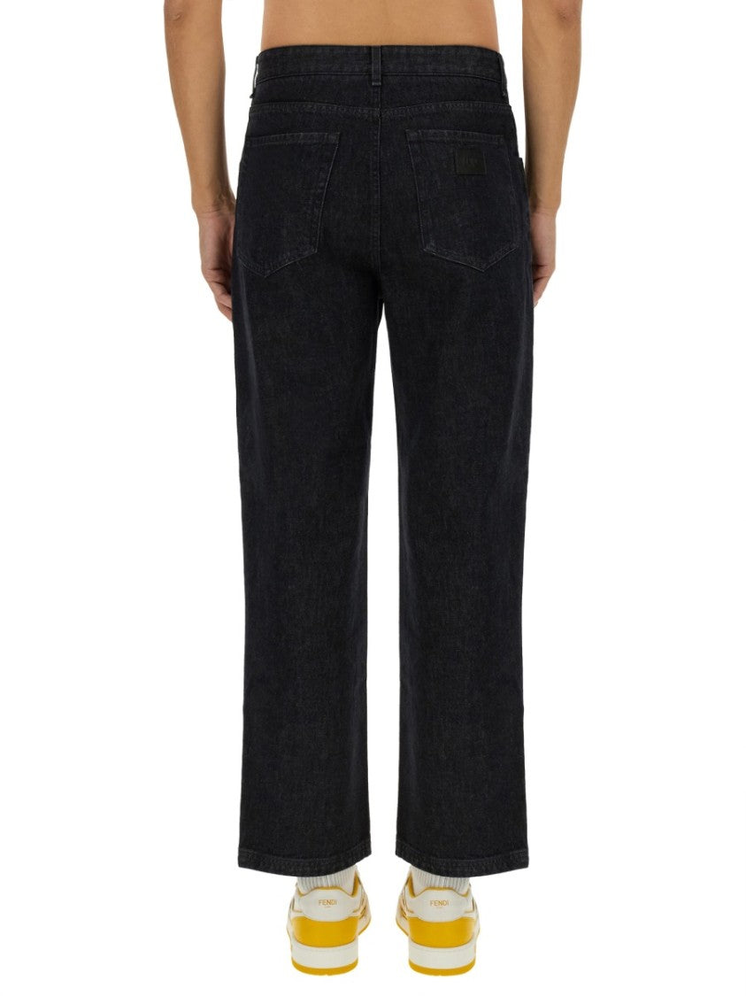 Fendi Relaxed Fit Straight Leg Denim Jeans