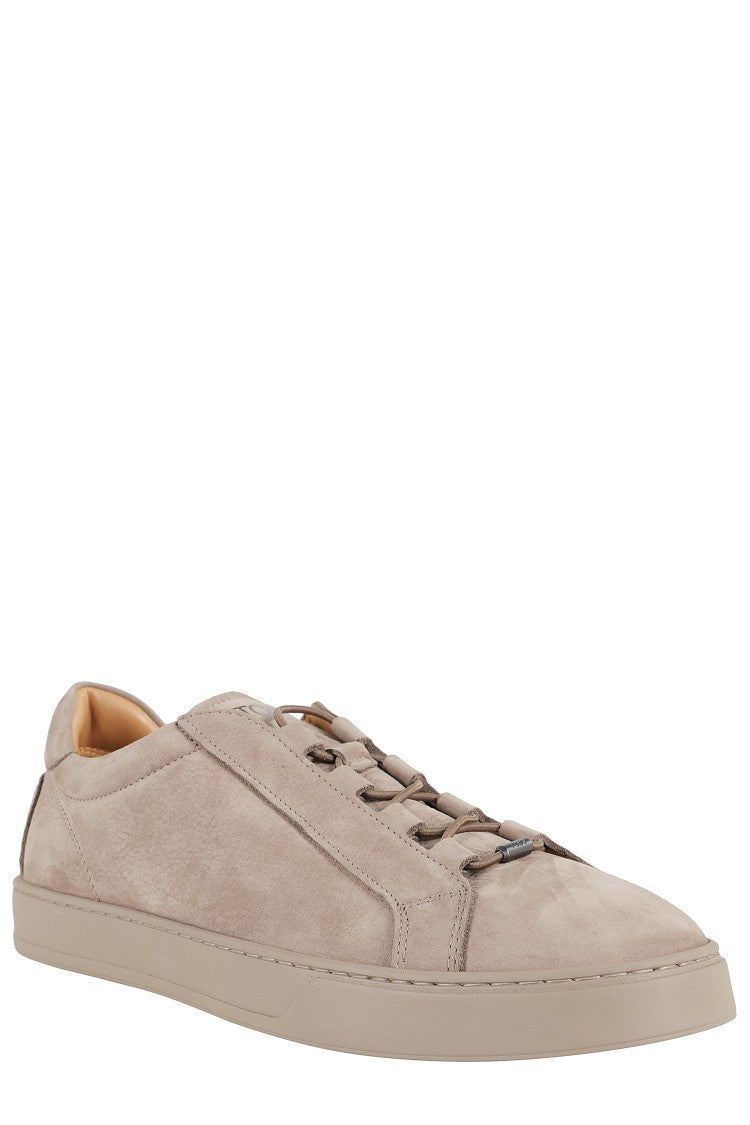 Tod's Nubuck Leather Sneakers With Embossed Branding