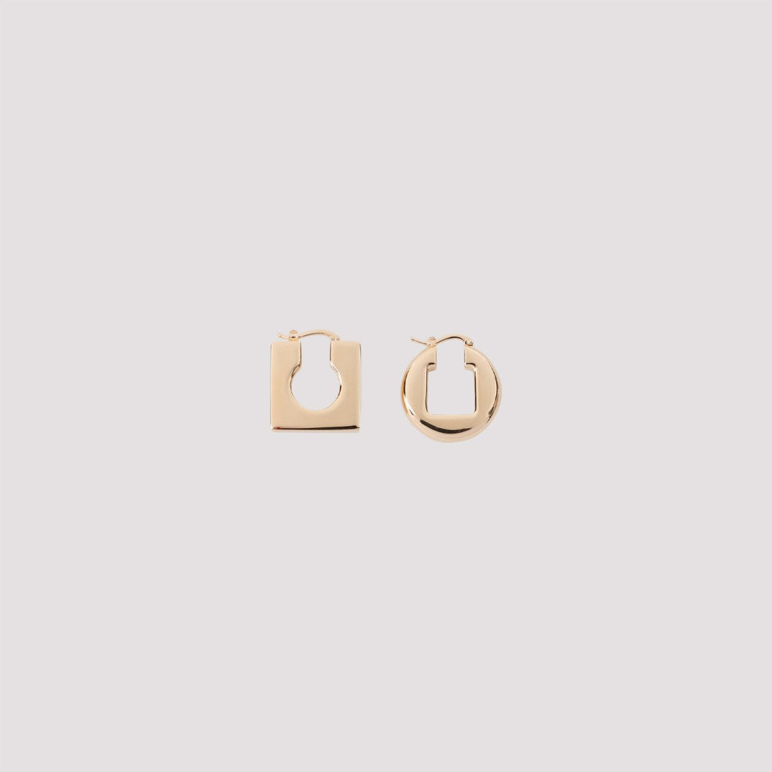 Jacquemus Les Boucles Rond Carré Light Gold