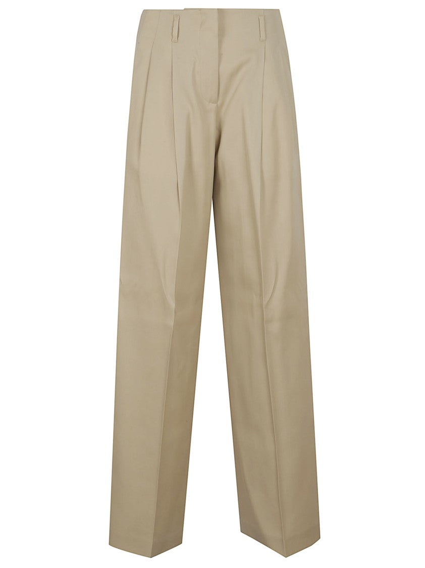 Golden Goose Wide-Leg Trousers With Box-Pleat Detail