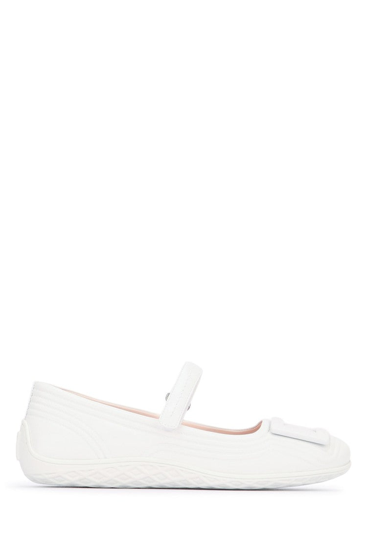 Roger Vivier White Mary Jane Flats