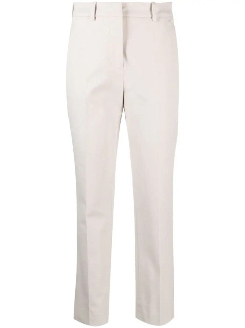 Calvin Klein Tailored Grey Stretch Gabardine Slim Ankle Trousers