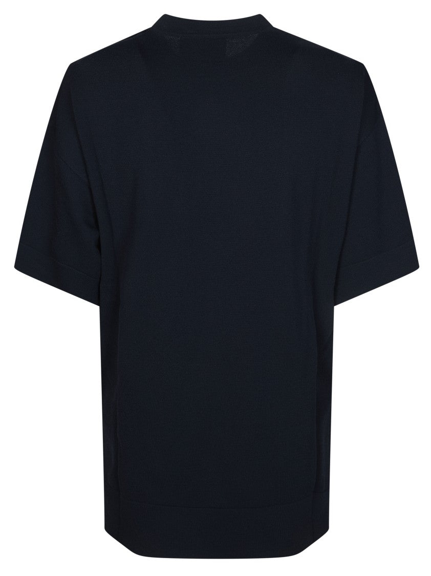 Alpha Studio Viscose Blend Side Slits Longline T-Shirt