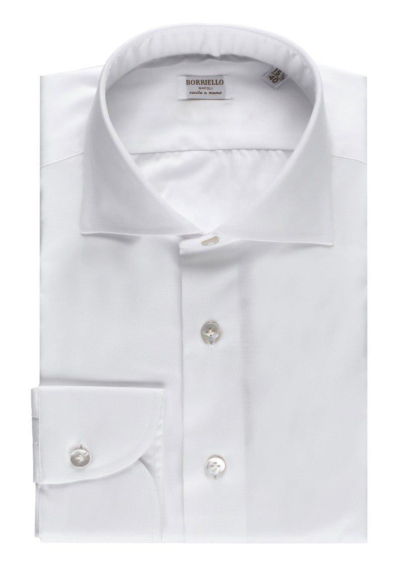Borriello White Classic Collar Cotton Shirt