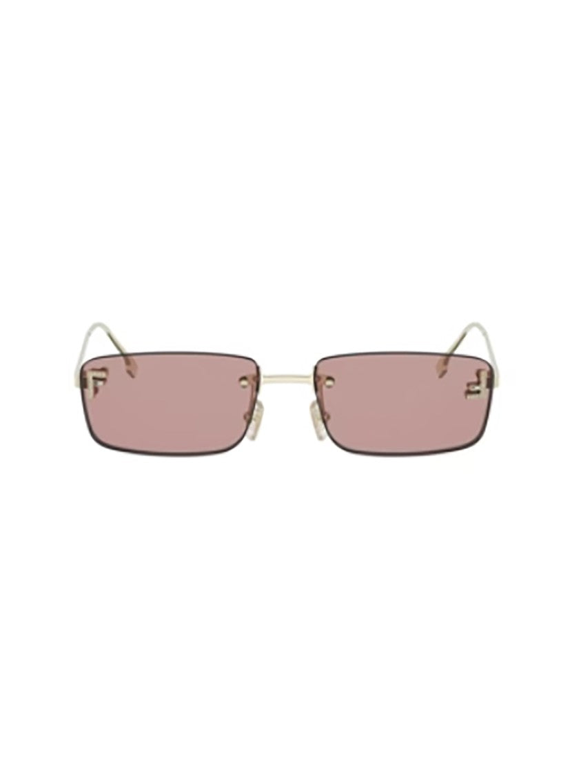 Fendi Fe4172us Rectangular Metallic Tinted Sunglasses