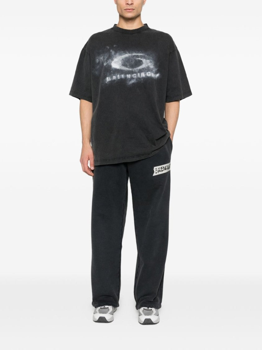 Balenciaga Oversized Black Cotton T-Shirt