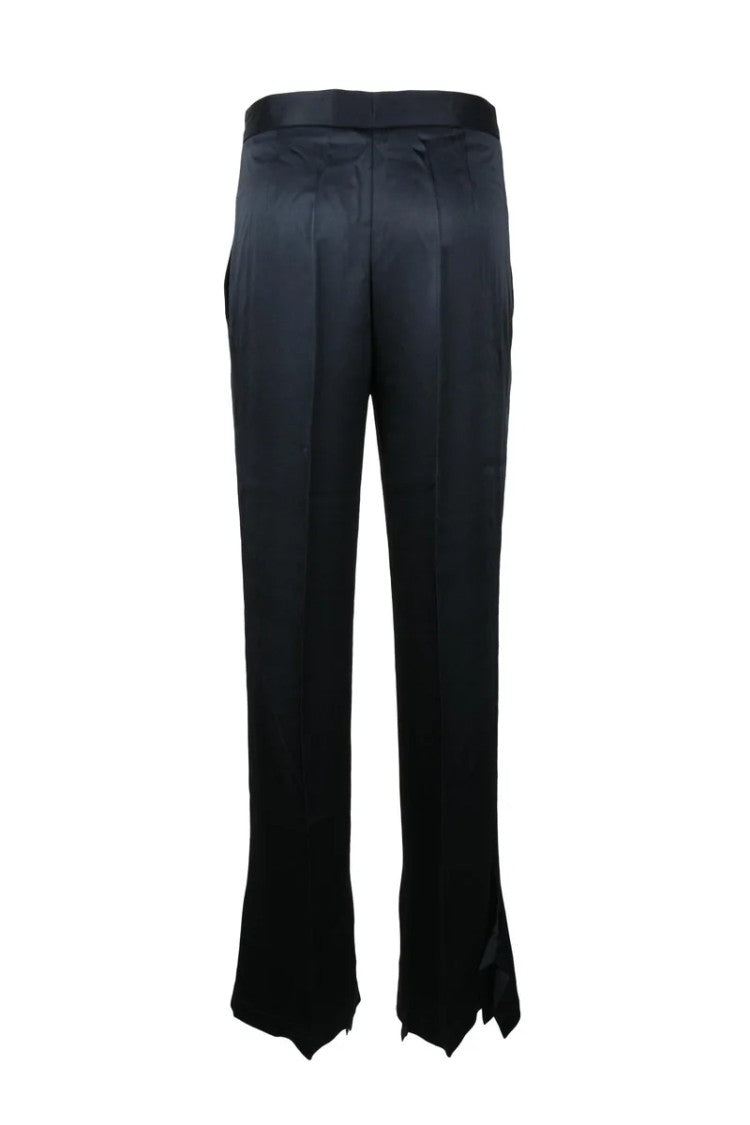Semi Couture Fluid Blue Trousers With Elegant Tailored Silhouette