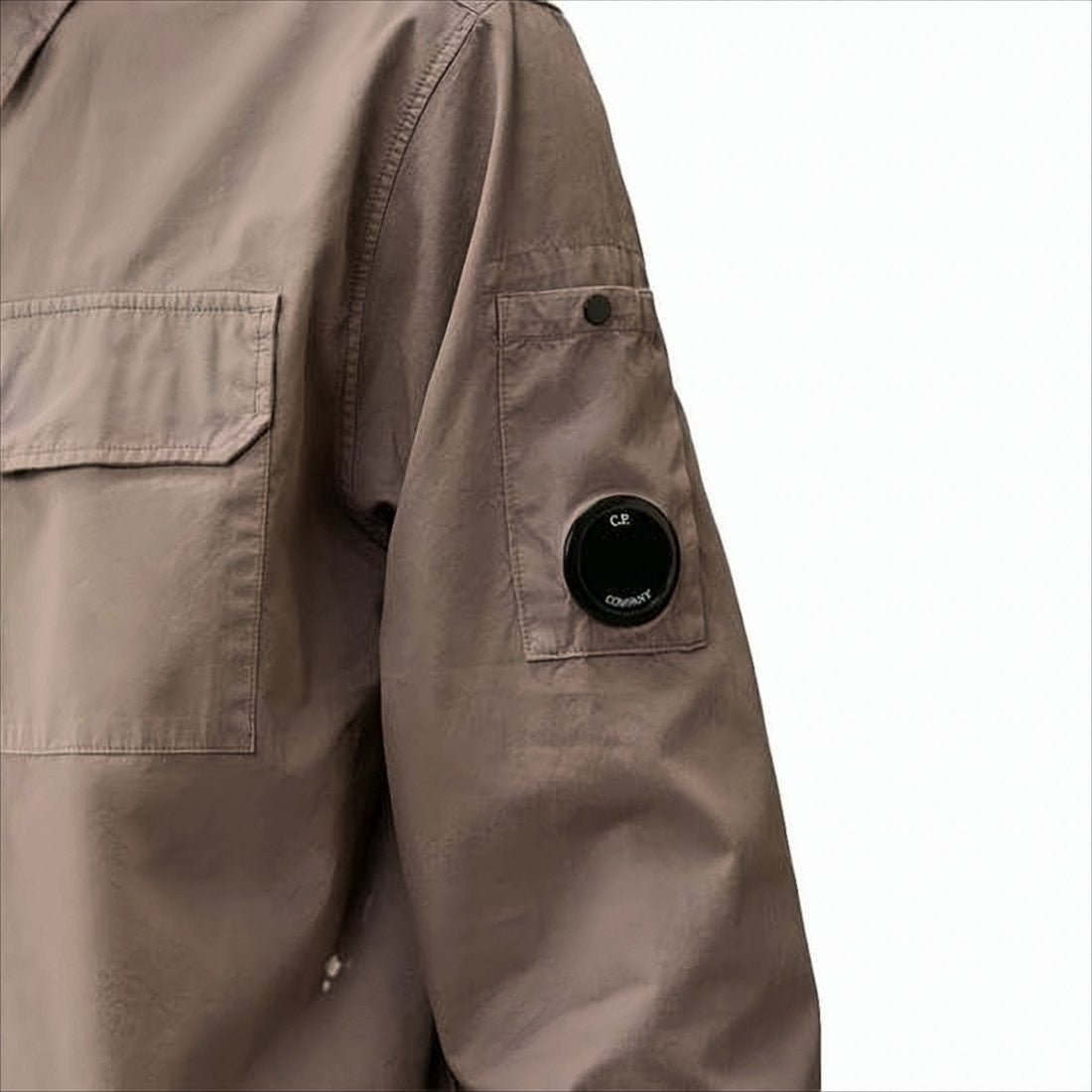 C.P. Company Relaxed Fit Long-Sleeve Shirt With Classic Collar And Signature Patch