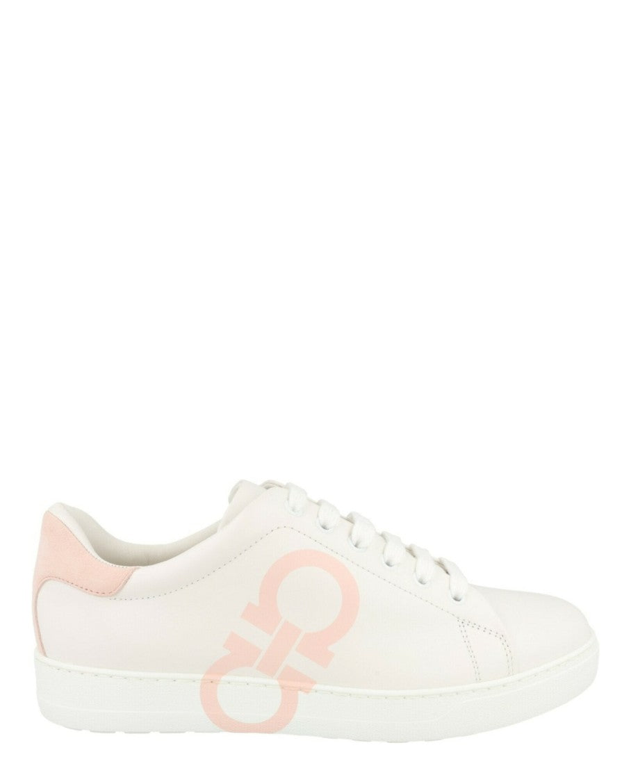 Ferragamo Number Leather Low-Top Sneakers