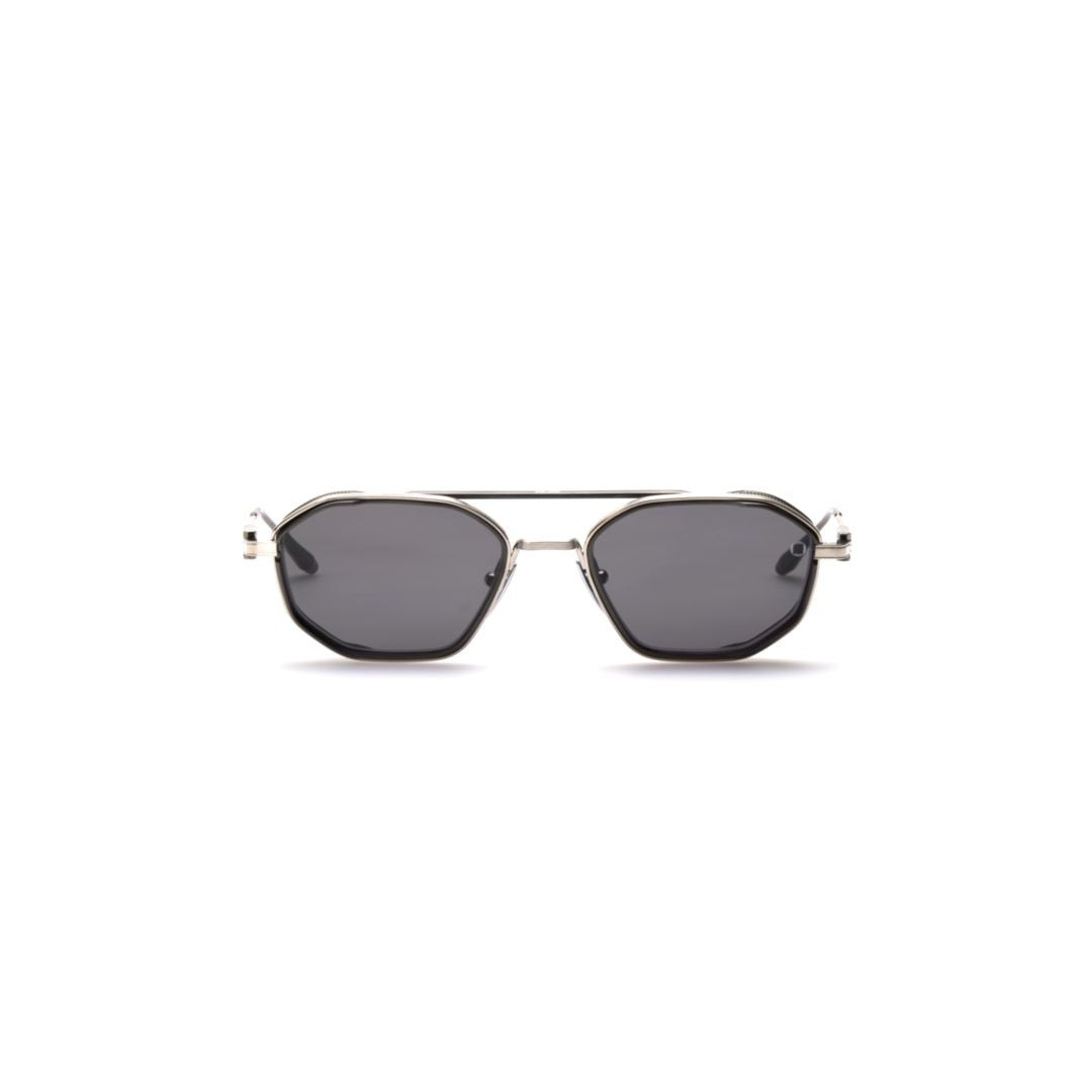Akoni Aks-508 Geometric Frame Sunglasses With Silver Metallic Finish