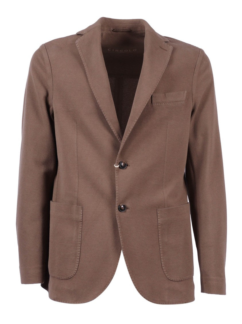 Circolo 1901 Textured Brown Tailored Blazer