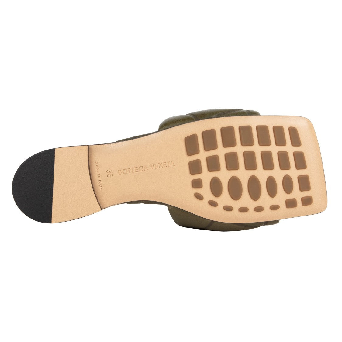 Bottega Veneta Rubber Lido Slide Green