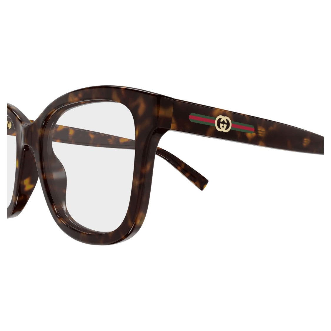 Gucci Gg2104o Oversized Square Tortoiseshell Frame Eyeglasses