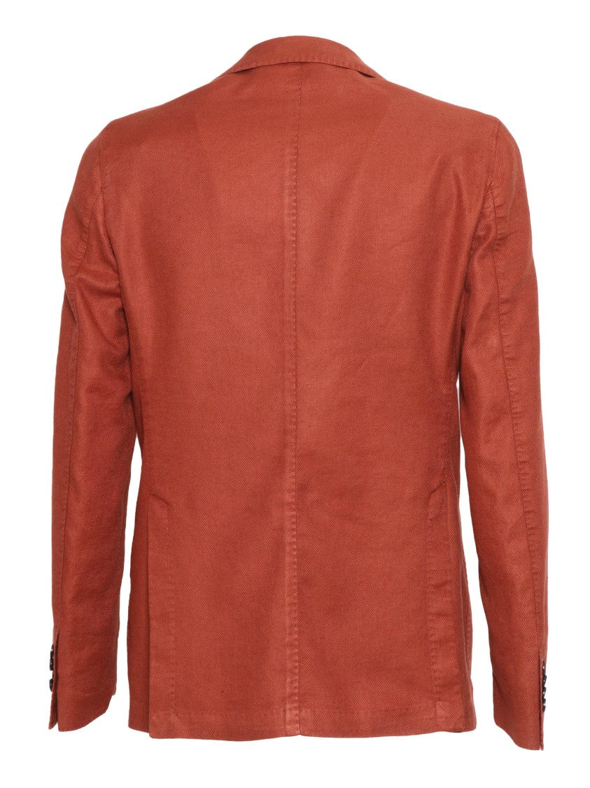 Brando-Lubiam Tailored Linen-Cotton Blend Jacket With Notch Lapel