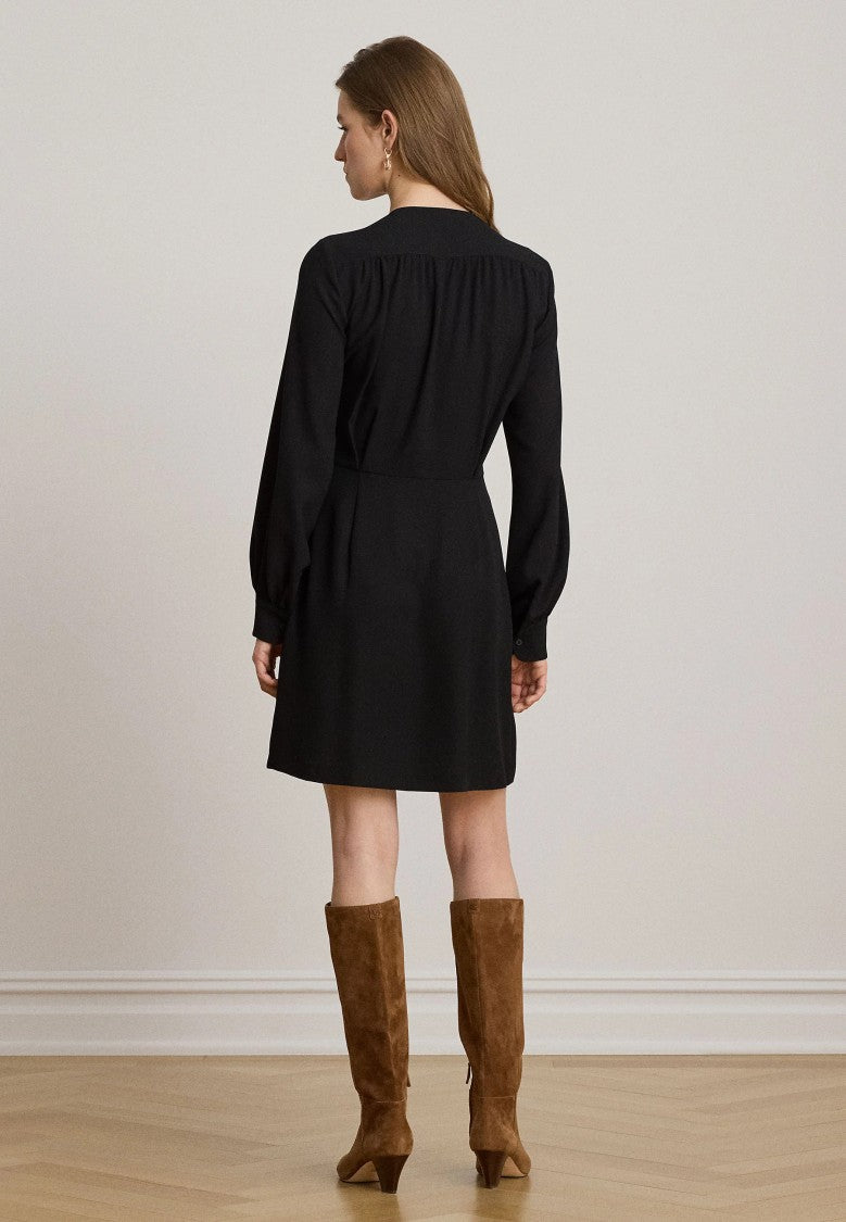 Lauren Ralph Lauren Structured Puffed-Sleeve Mini Dress