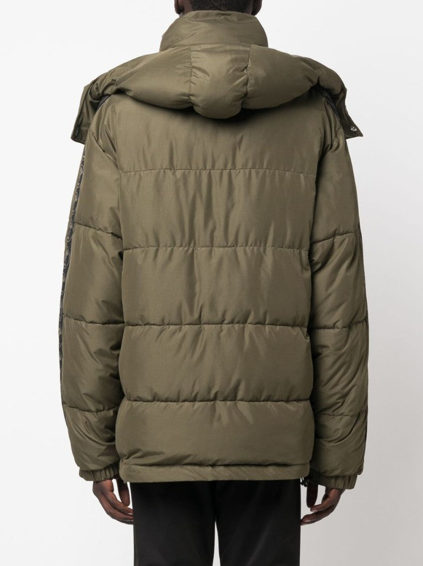 Moschino Logo-Print Padded Jacket With Detachable Hood