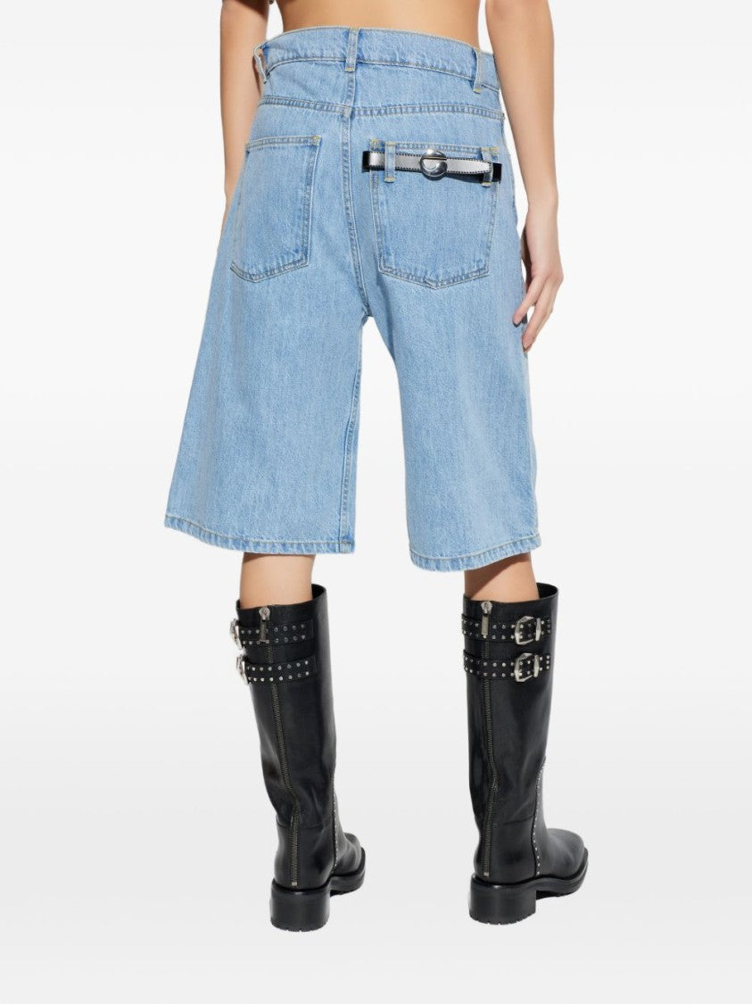 Coperni Below-The-Knee Light Blue Denim Shorts