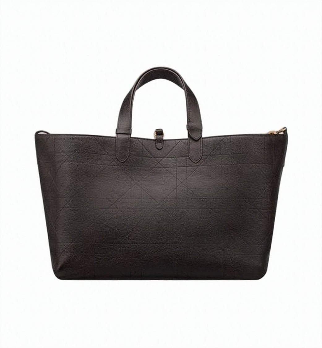 Dior Structured Calf Leather Shoulder Bag