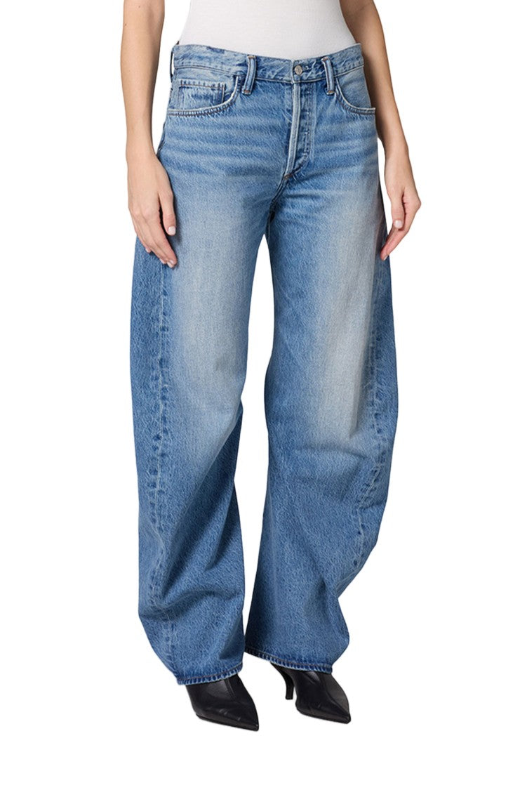 Agolde Light Wash Carrot-Cut Recycled Denim Jeans