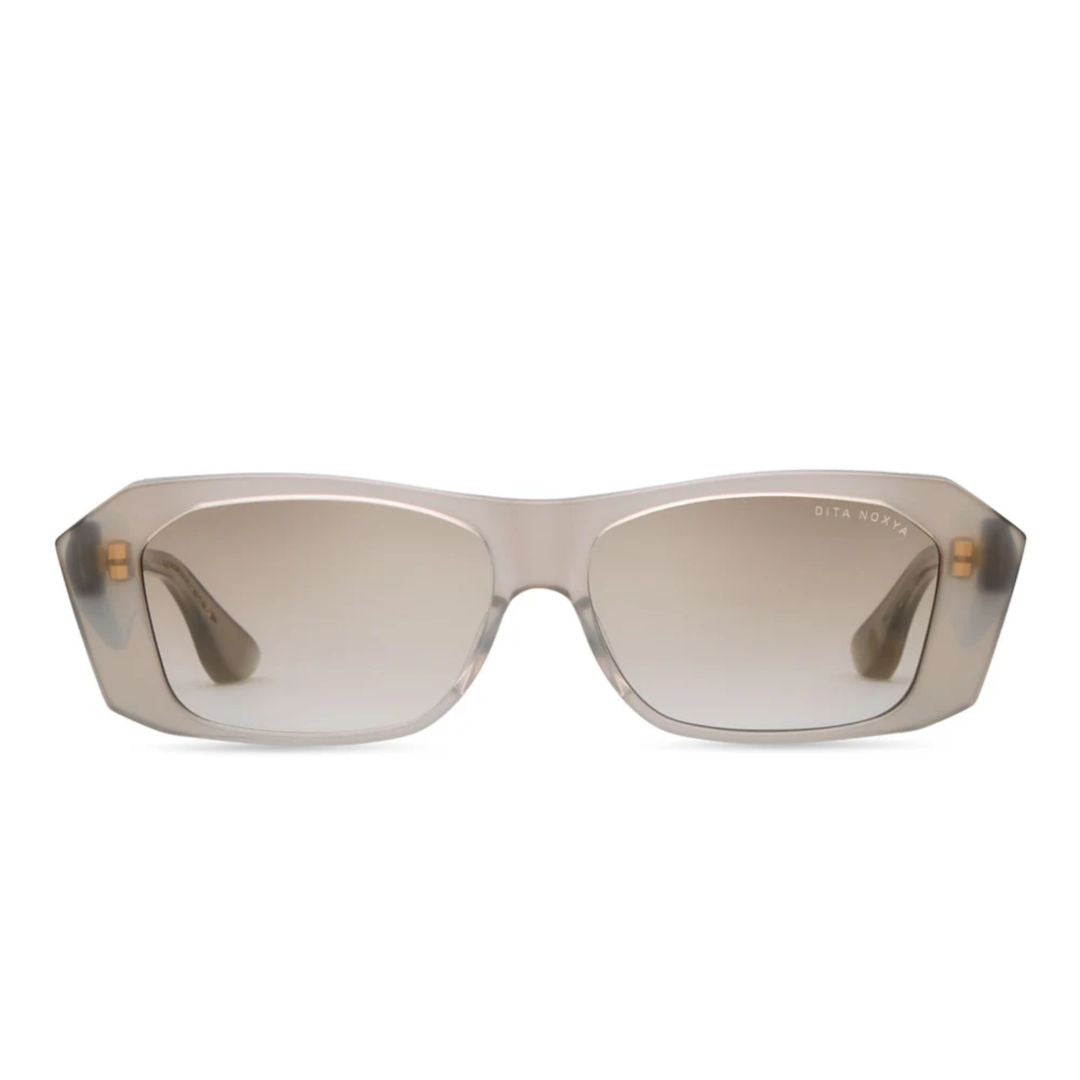 Dita Noxya Rectangular Gradient Sunglasses With Checkered Temples