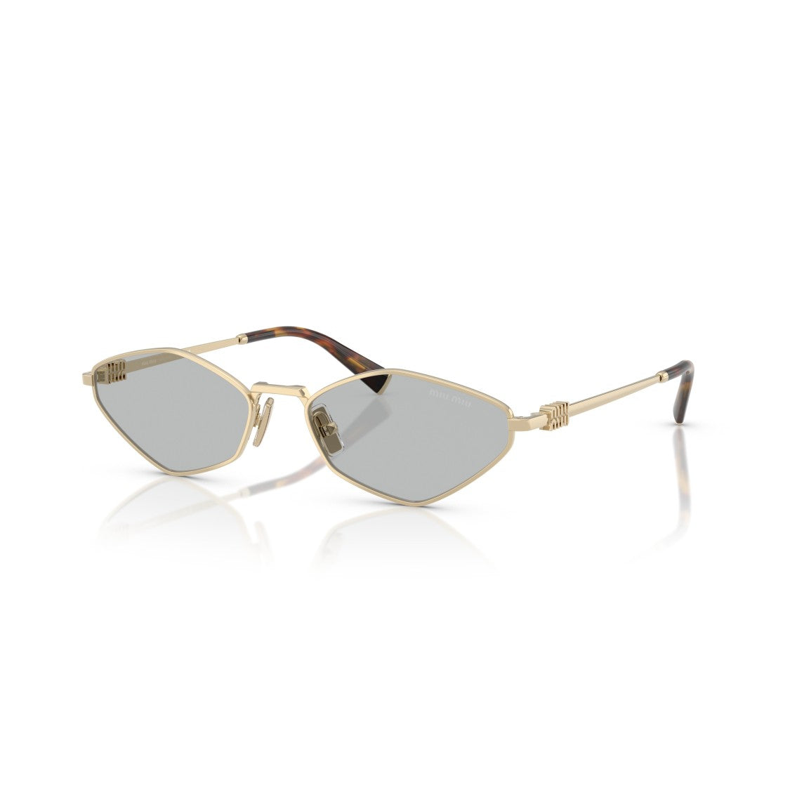 Miu Miu 0Mu 56Zs Angular Geometric Metal Sunglasses