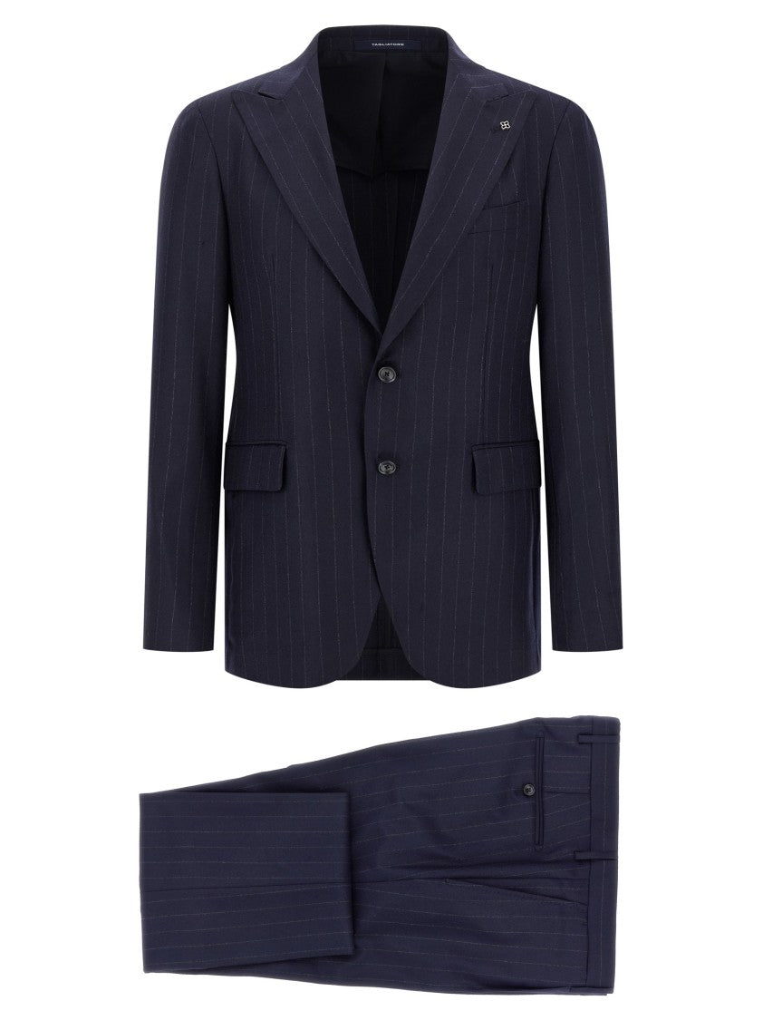 Tagliatore Pinstriped Two-Piece Suit In Super 110'S Wool