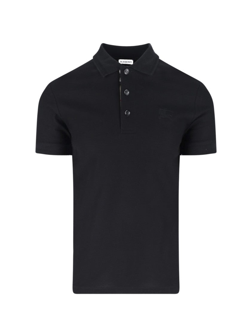Burberry "Ekd" Polo Shirt, In Black Cotton