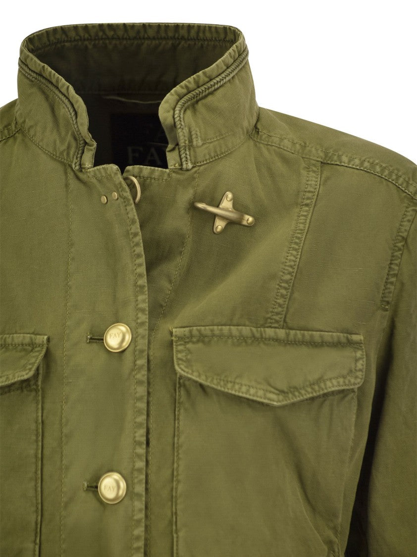 Fay Cotton And Linen Sahariana