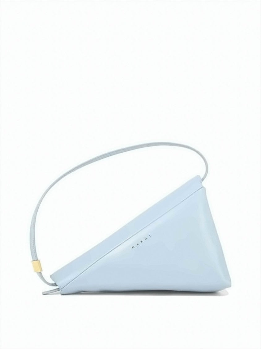 Marni Triangular Silhouette Calfskin Leather Shoulder Bag