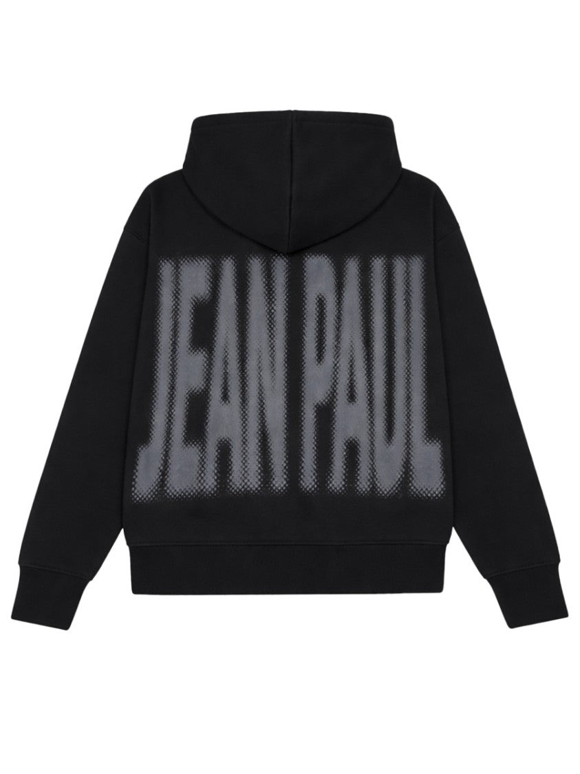 Jean Paul Gaultier Black Gradient Logo Organic Cotton Hoodie
