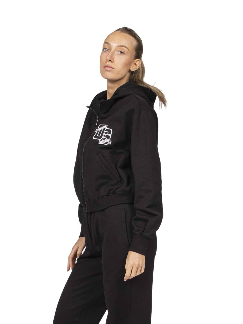 Dolce & Gabbana Cropped Zip-Up Hoodie