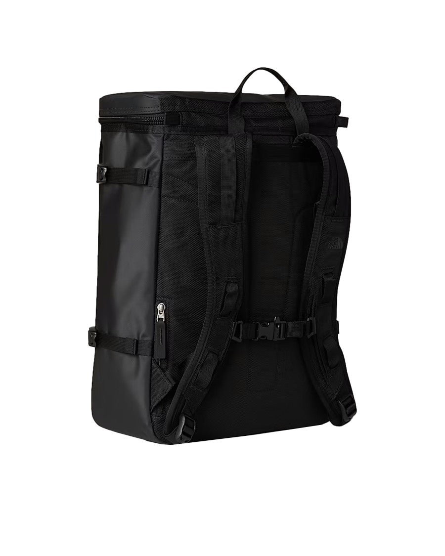 The North Face Box-Shaped Black Backpack With Compression Straps