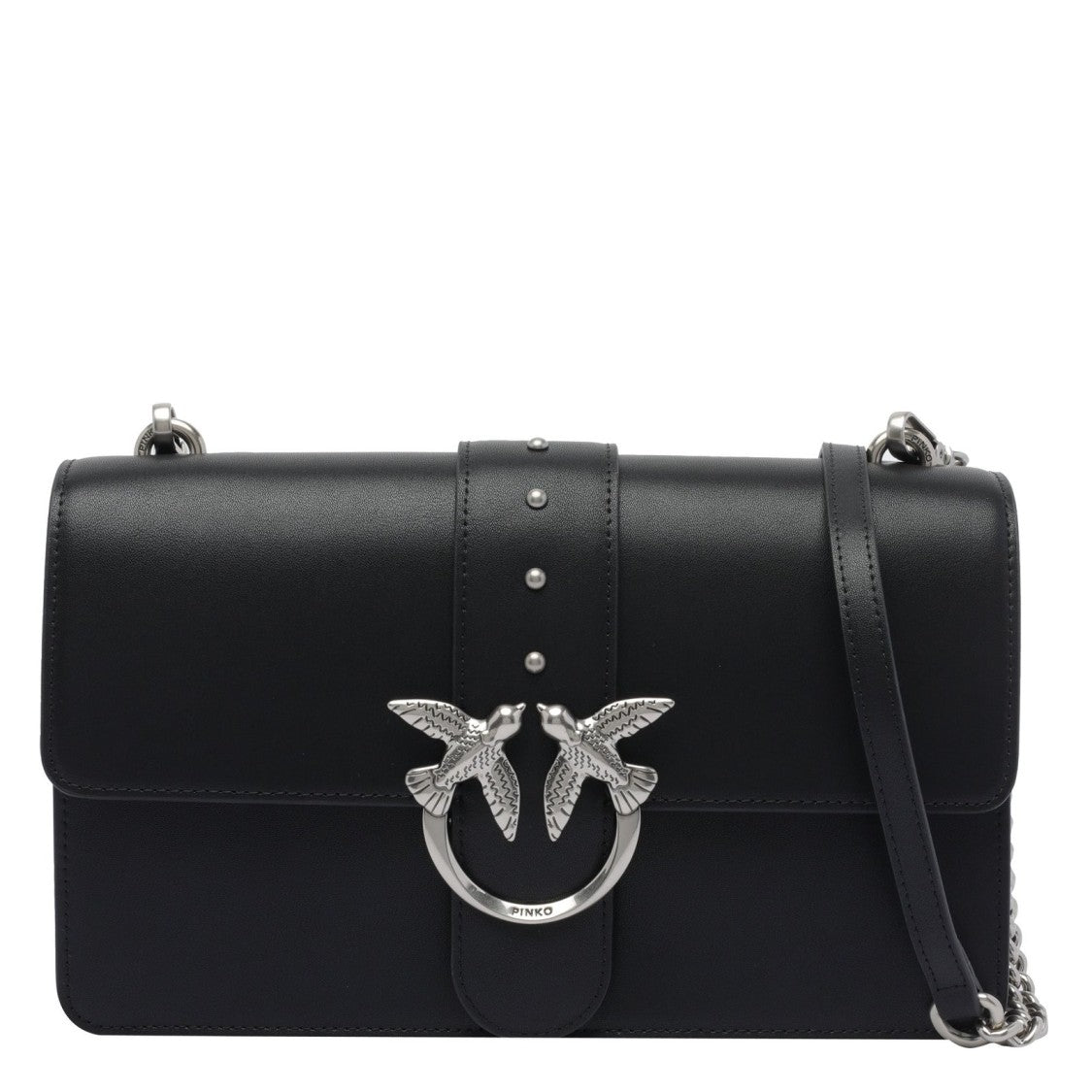 Pinko Shoulder Bag With Silver-Tone Bird Clasp