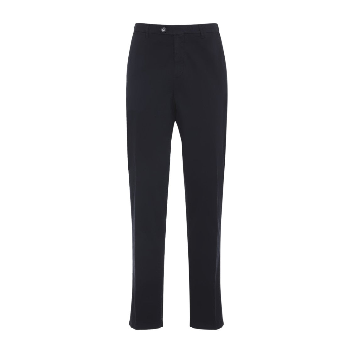 Canali Tailored Black Trousers With Cotton-Elastane Blend