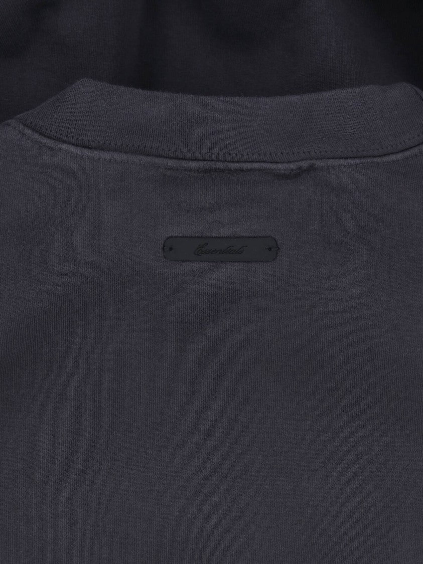 Fear Of God Essentials Black Relaxed Fit Arched Logo Sweatshirt