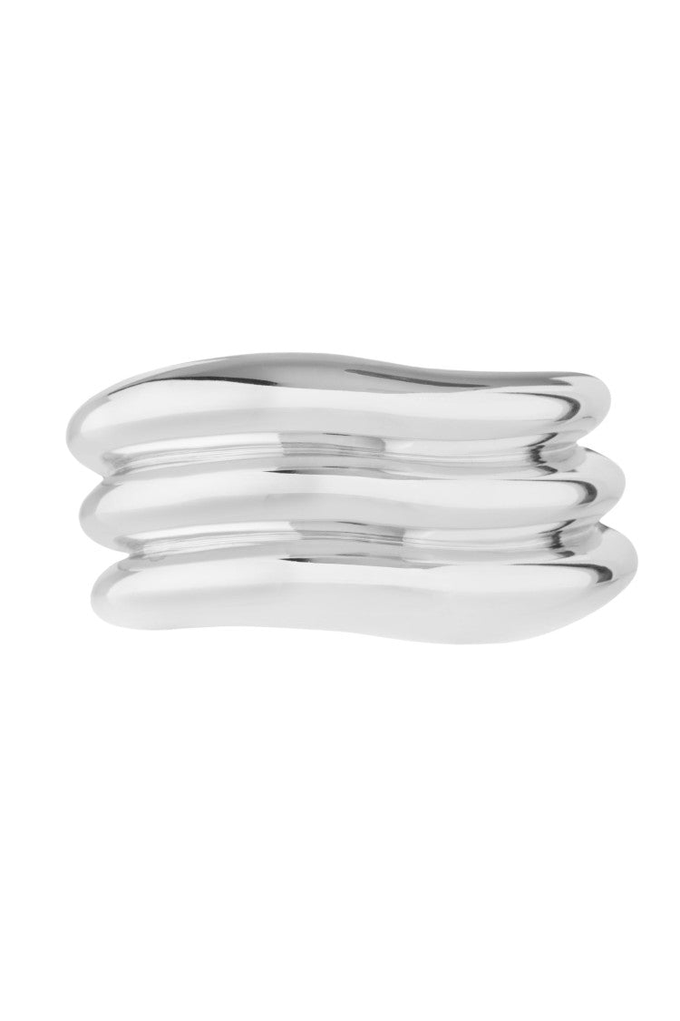 Federica Tosi Silver Wave 925 Silver Plated Bronze Metal Bracelet