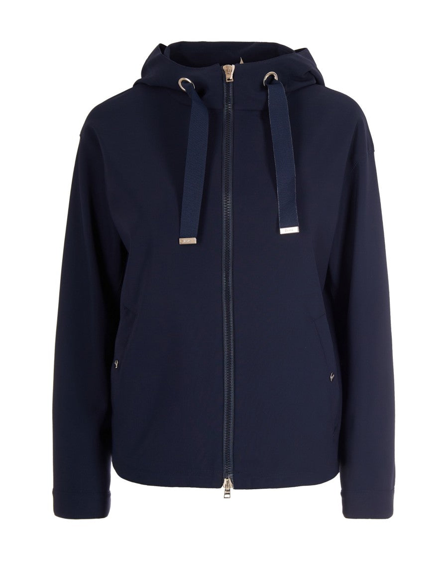 Herno Short Waterproof Neoprene Jacket With Adjustable Hem